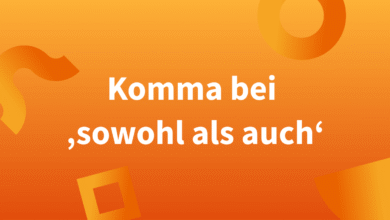 Sowohl als auch Komma